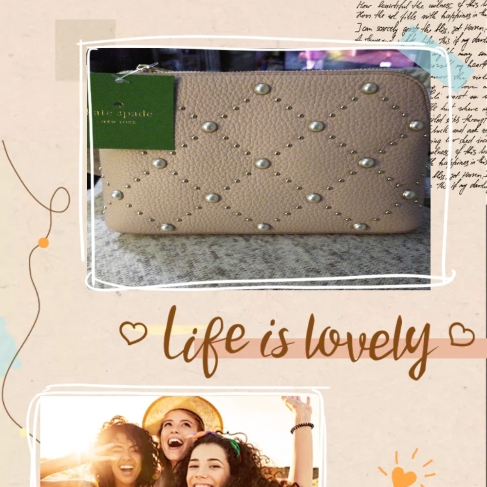 Kate Spade Hasley Street Pearl Briley Cosmetic Bag
